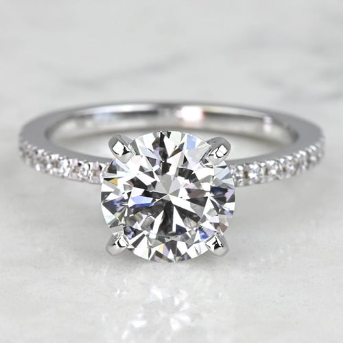 Six-Prong Round Diamond Engagement Ring