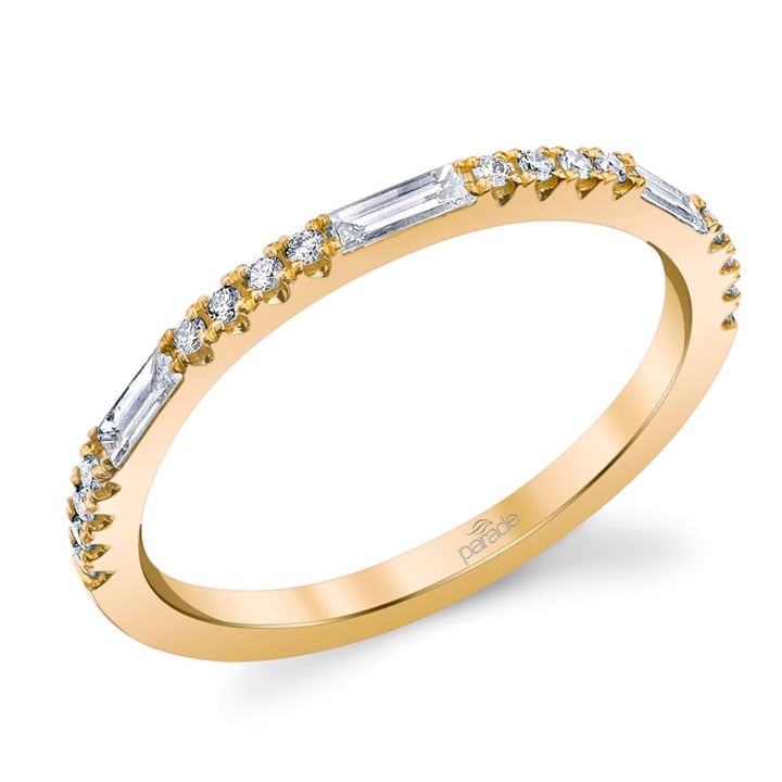 Yellow Gold Baguette Wedding Band by Parade | 01