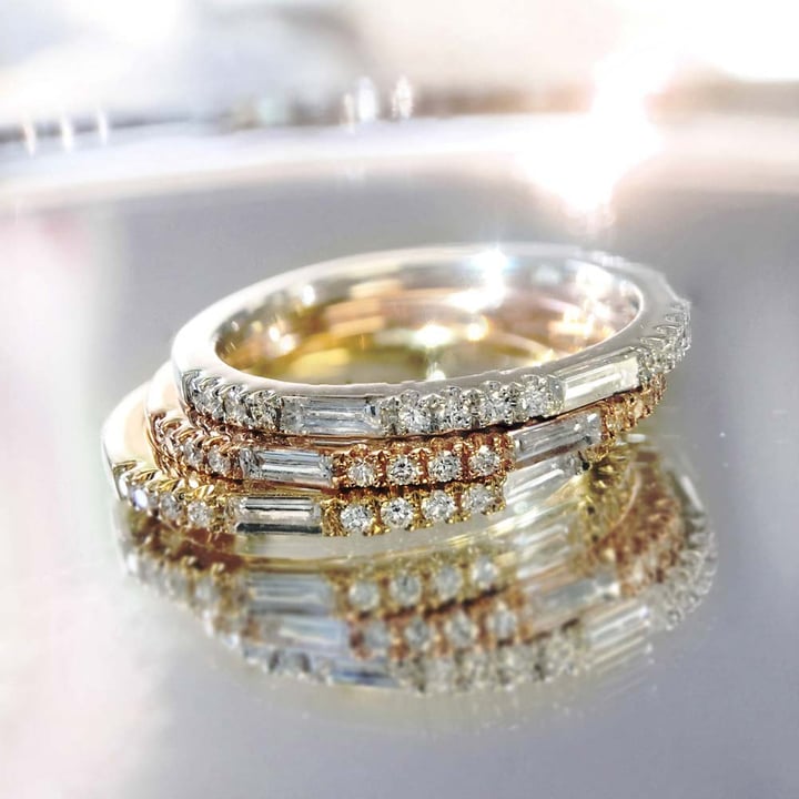Yellow Gold Baguette Wedding Band by Parade | 02