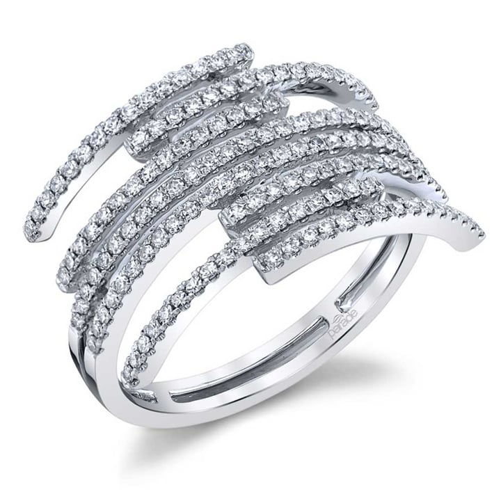 Fashion Multi Row Diamond Ring In White Gold By Parade | Zoom