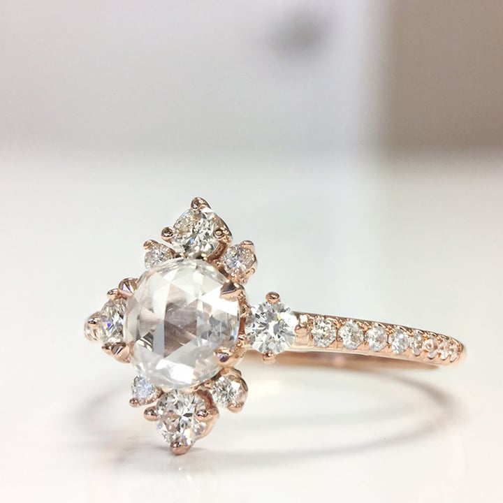 Illuminated Pave Halo Diamond Ring in Rose Gold by Parade | Thumbnail 03