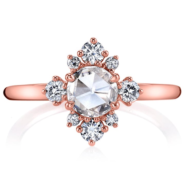 Fancy Illuminated Halo Diamond Ring in Rose Gold by Parade | 02