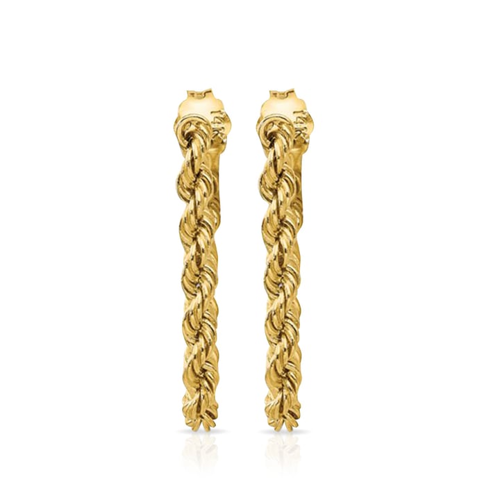 Rope Chain Drop Earrings in 14K Gold