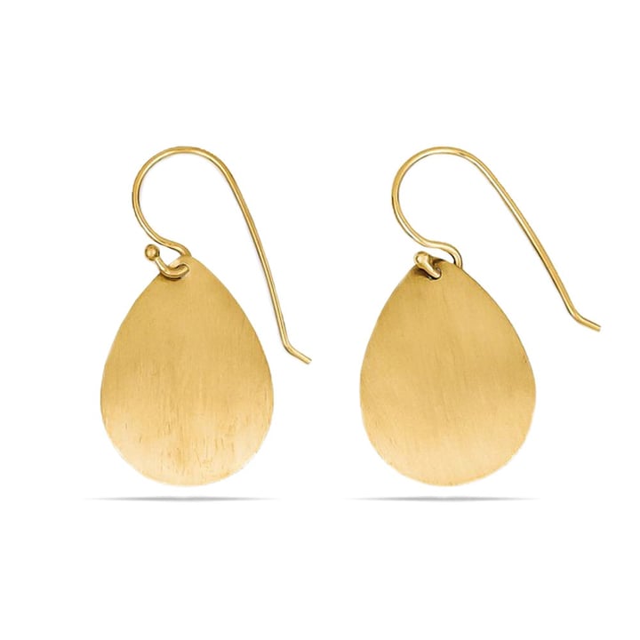 14kt yellow gold teardrop dangle earrings