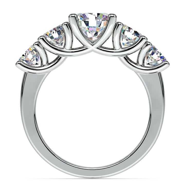 Five Diamond Ring In White Gold With Trellis Setting | Thumbnail 02