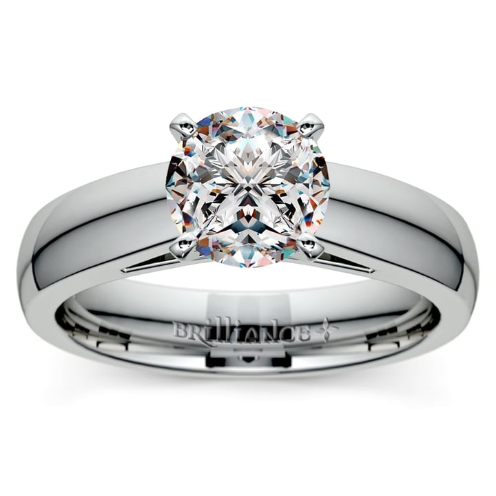 4 Mm Diamond Engagement Ring In White Gold | Zoom
