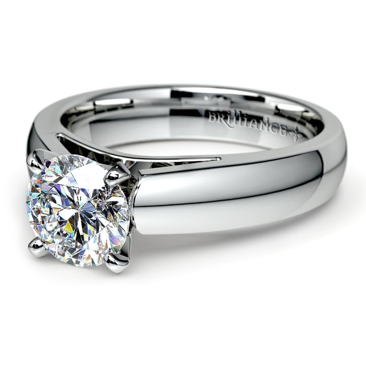 4 Mm Diamond Engagement Ring In White Gold | Thumbnail 04