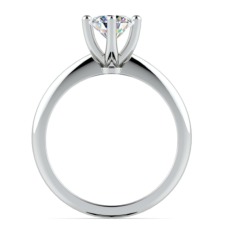 Classic Platinum Six Prong Solitaire Engagement Ring Setting | Thumbnail 02