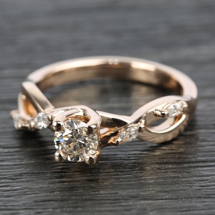 Winding Ivy Diamond Engagement Ring In Rose Gold | Thumbnail 05