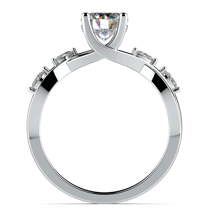 Florida Ivy Diamond Engagement Ring in White Gold | 02