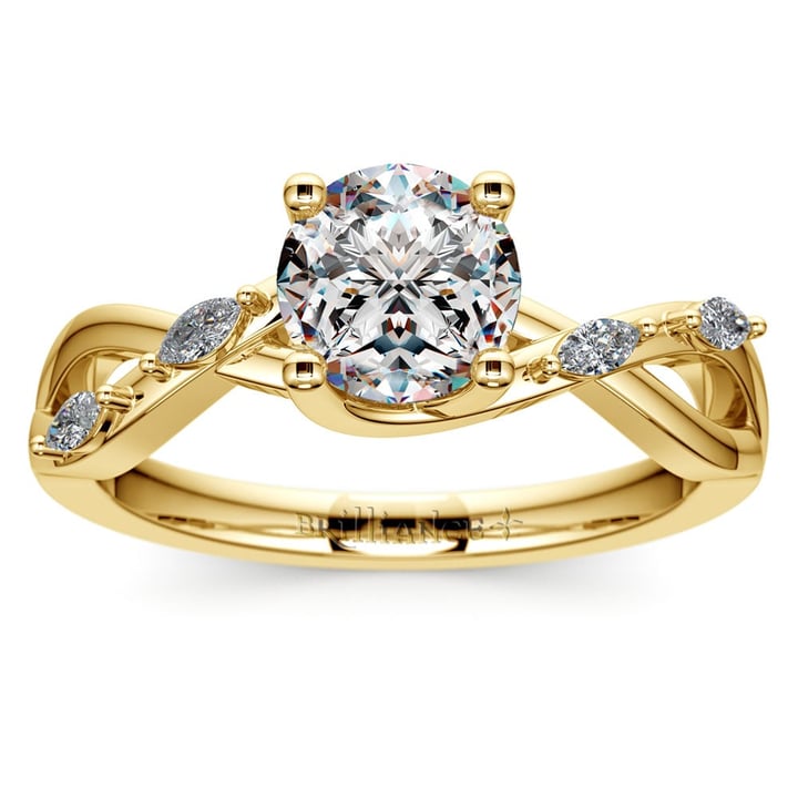 Florida Ivy Diamond Engagement Ring in Yellow Gold | Thumbnail 01