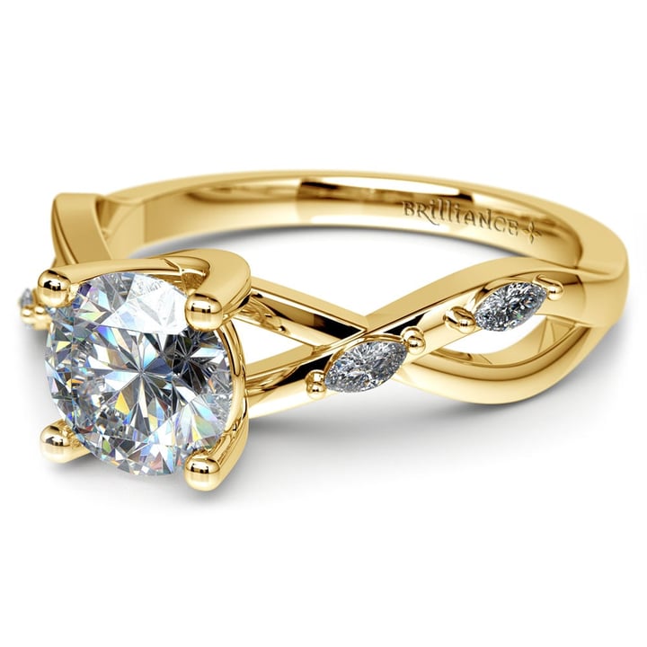 Florida Ivy Diamond Engagement Ring in Yellow Gold | Thumbnail 04