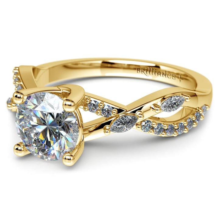 Ivy Diamond Ring In Yellow Gold | Thumbnail 04