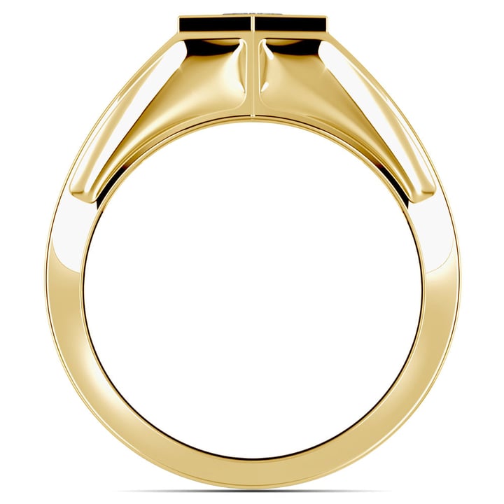 Yellow Gold Hexagonal Diamond Mangagement Ring - Magnus II | Thumbnail 03