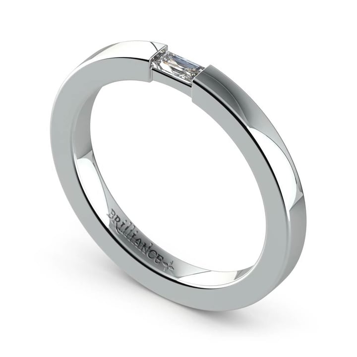 Mens Diamond Engagement Ring With Baguette Diamond | 02