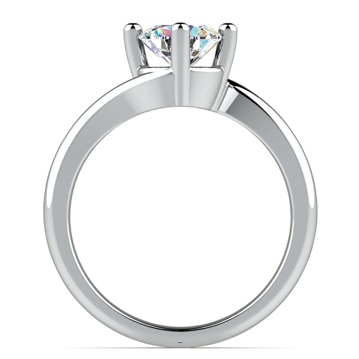 Platinum Solitaire Twist Engagement Ring Setting  | Thumbnail 02