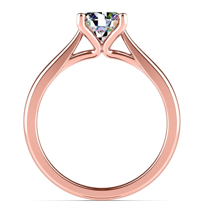 Taper Solitaire Engagement Ring in Rose Gold | Thumbnail 02