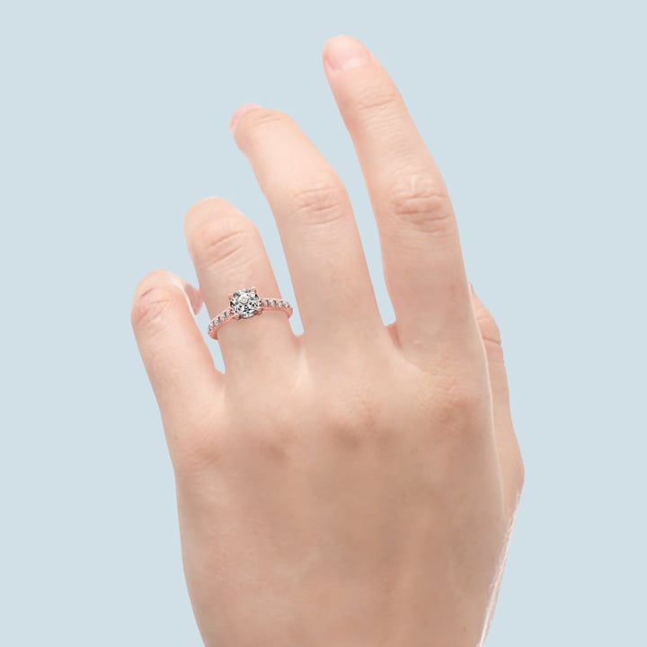 Rose Gold Diamond Engagement Ring (Trellis Design) | 06