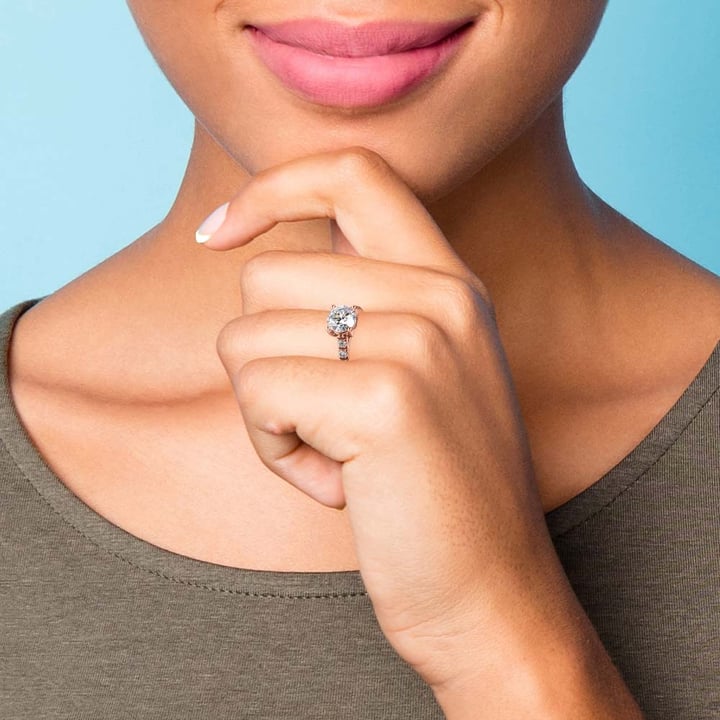 Rose Gold Diamond Engagement Ring (Trellis Design) | 07