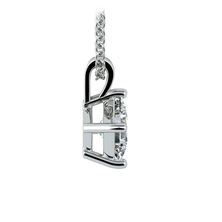 1/2 Carat Asscher Cut Diamond Necklace In Platinum | 02