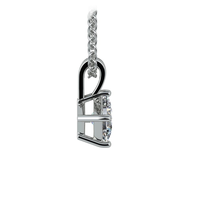 1/4 Carat Asscher Cut Diamond Necklace In Platinum | Thumbnail 02