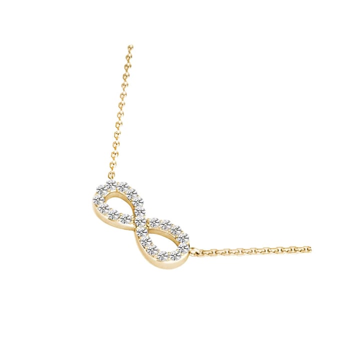 Yellow Gold Infinity Diamond Necklace | 02