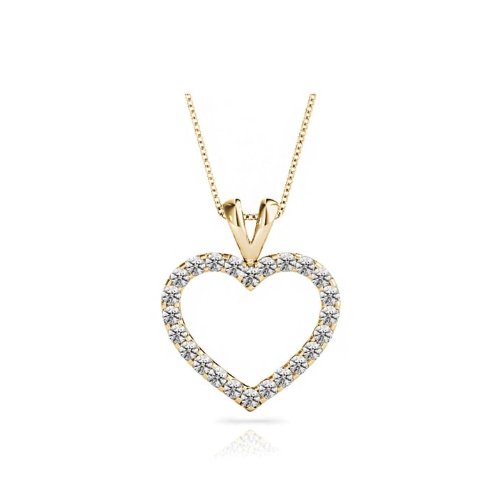 Diamond Heart Pendant Necklace In Gold (1 Ctw) | Thumbnail 01
