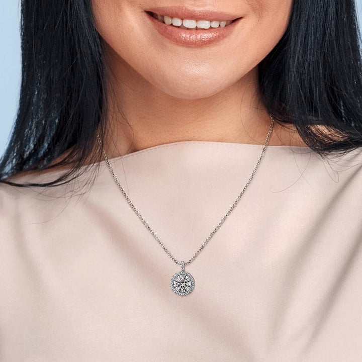 1 Ctw Halo Diamond Necklace In White Gold  | 04