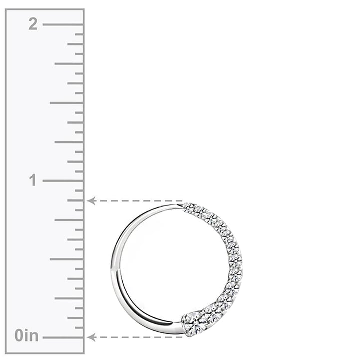 Circle Diamond Pendant Necklace In White Gold (1 Ctw) | Thumbnail 03