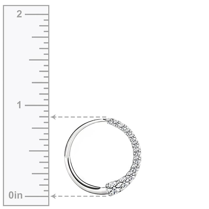 Diamond Circle Pendant Necklace In White Gold (1/2 Ctw) | 03