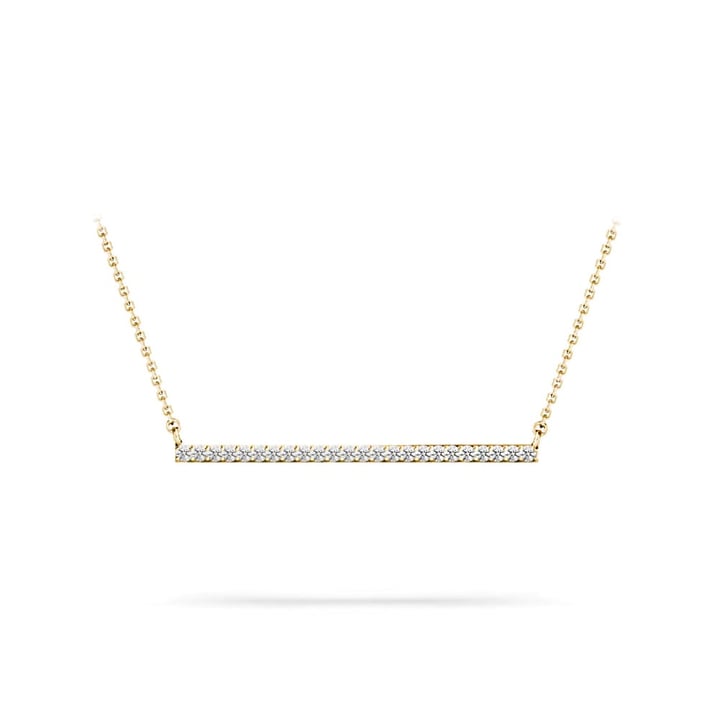Single Row Diamond Necklace In Gold | Thumbnail 01