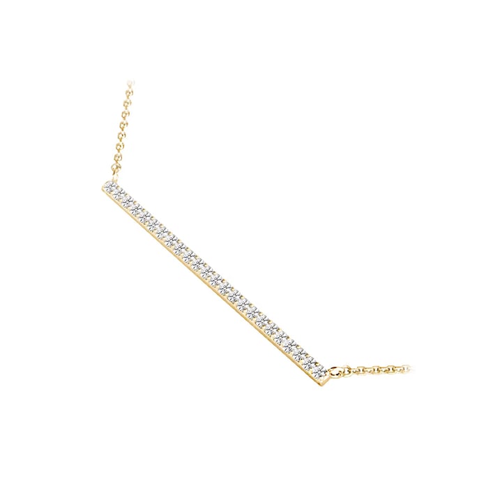 Single Row Diamond Necklace In Gold | Thumbnail 02