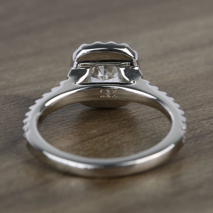 0.73 Carat Cushion Halo Diamond Engagement Ring - small angle 4