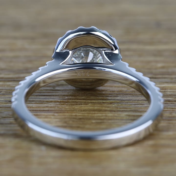 Custom Halo Diamond Engagement Ring (0.94 Carat) - small angle 4