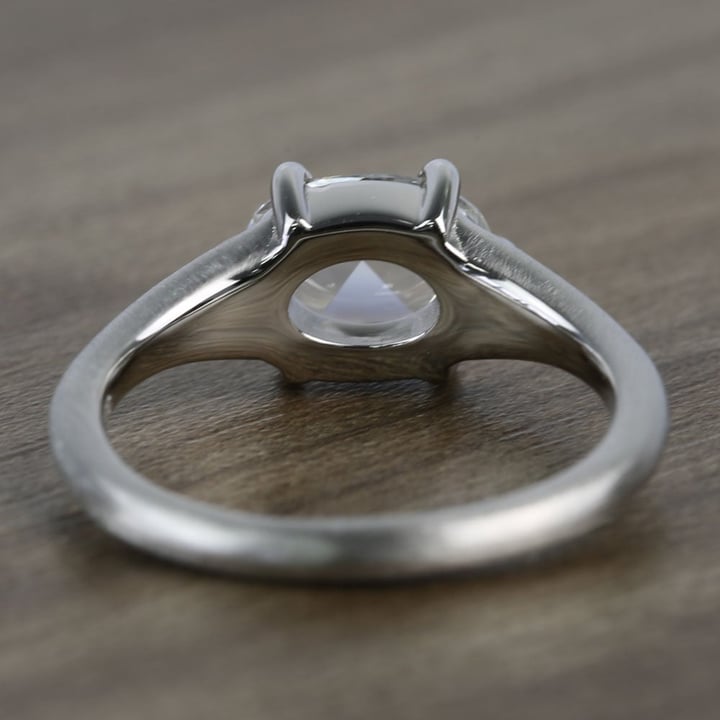 0.95 Carat Custom Rose Cut Oval Diamond Engagement Ring - small angle 4