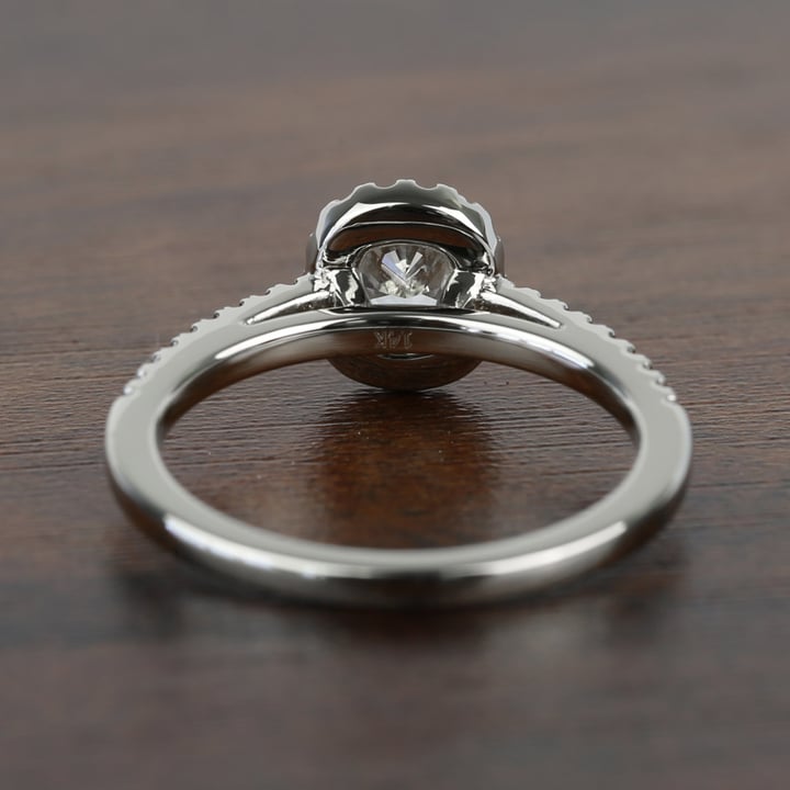 Floating Halo Diamond Engagement Ring (1 Carat) angle 4