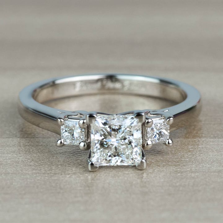 1.01 Carat Princess Trellis Diamond Engagement Ring - small