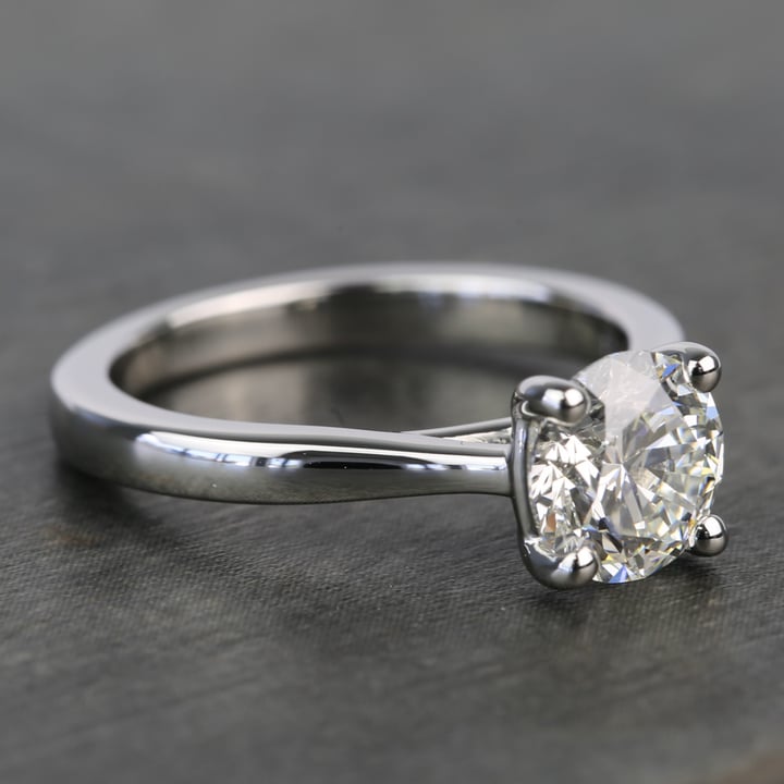 1.20 Carat Diamond Ring - Tapered Solitaire Design - small angle 3