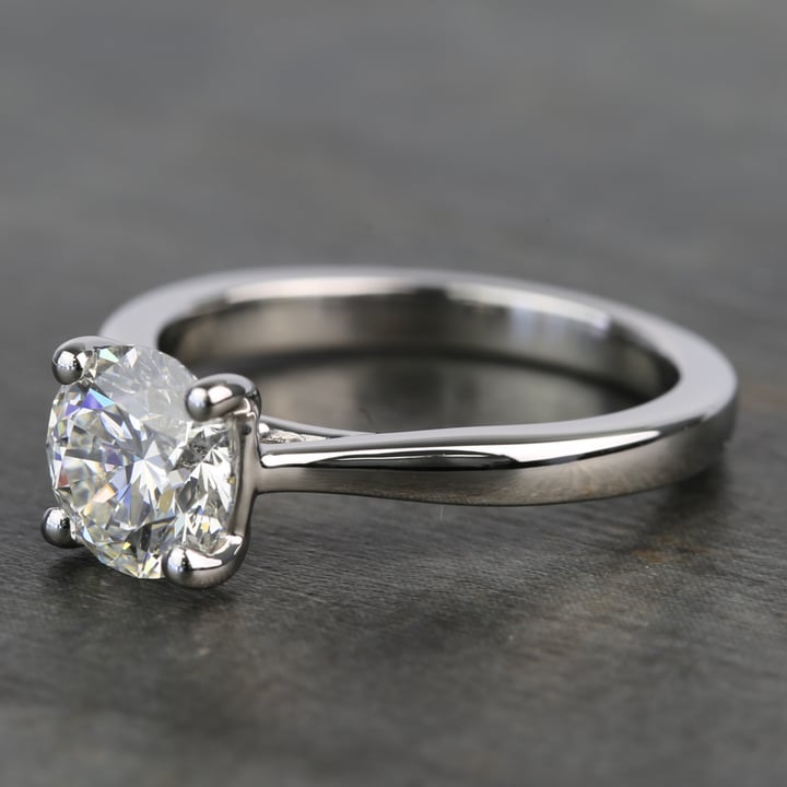 1.20 Carat Diamond Ring - Tapered Solitaire Design angle 2