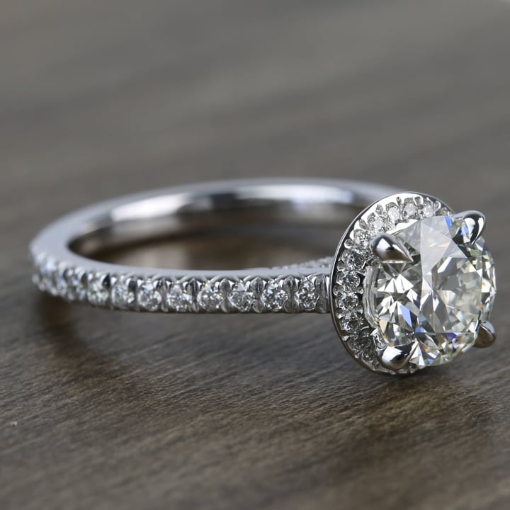 Hidden Diamond Engagement Ring (1.40 Carat) angle 3