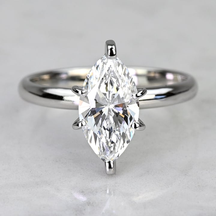 1.50 Carat Marquise Diamond Six-Prong Solitaire Engagement Ring