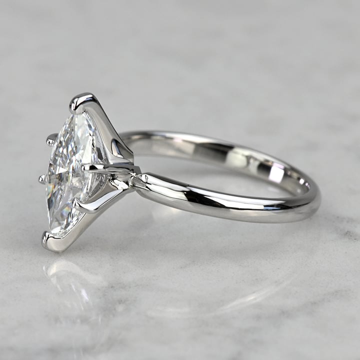 1.50 Carat Marquise Diamond Six-Prong Solitaire Engagement Ring - small angle 2