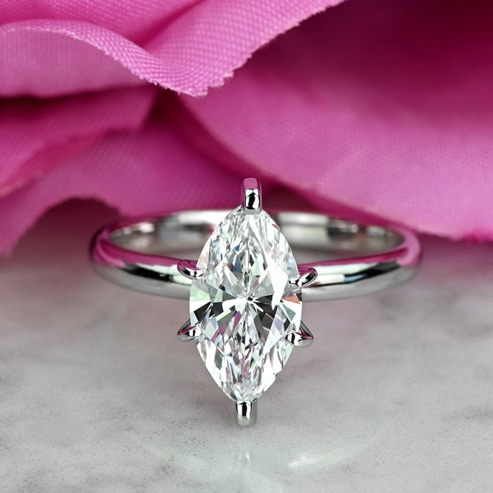 1.50 Carat Marquise Diamond Six-Prong Solitaire Engagement Ring angle 5