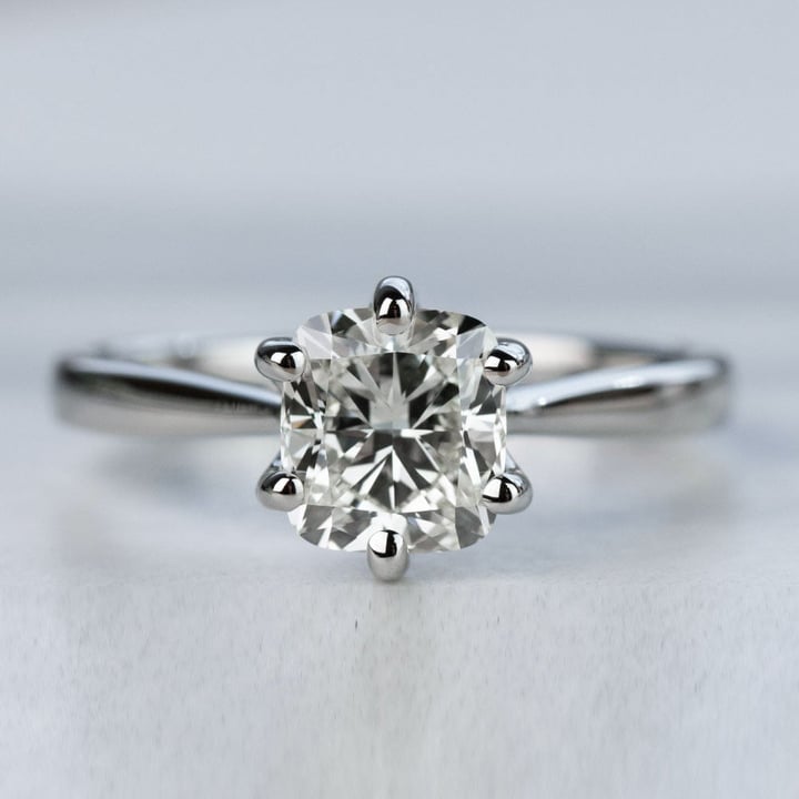 1.50 Carat Cushion Diamond with Lotus-Inspired Engagement Ring - small