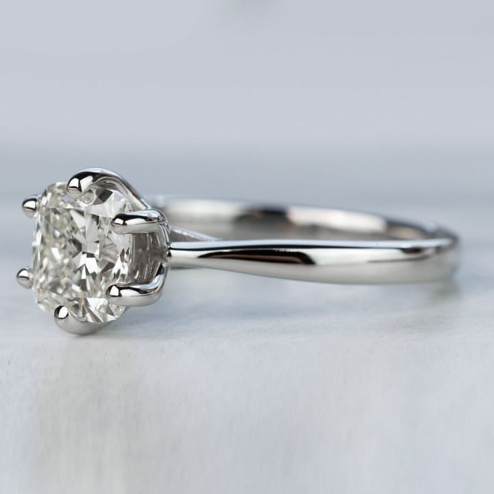 1.50 Carat Cushion Diamond with Lotus-Inspired Engagement Ring - small angle 2