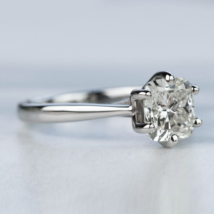 1.50 Carat Cushion Diamond with Lotus-Inspired Engagement Ring - small angle 3