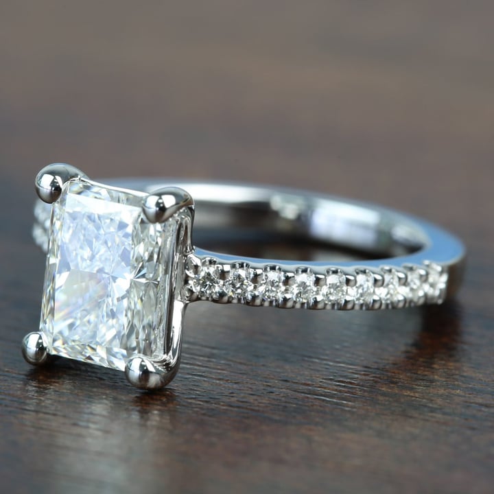 1.52 Carat Radiant Cut Diamond Engagement Ring - small angle 2