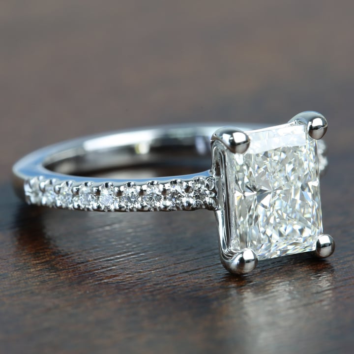 1.52 Carat Radiant Cut Diamond Engagement Ring - small angle 3