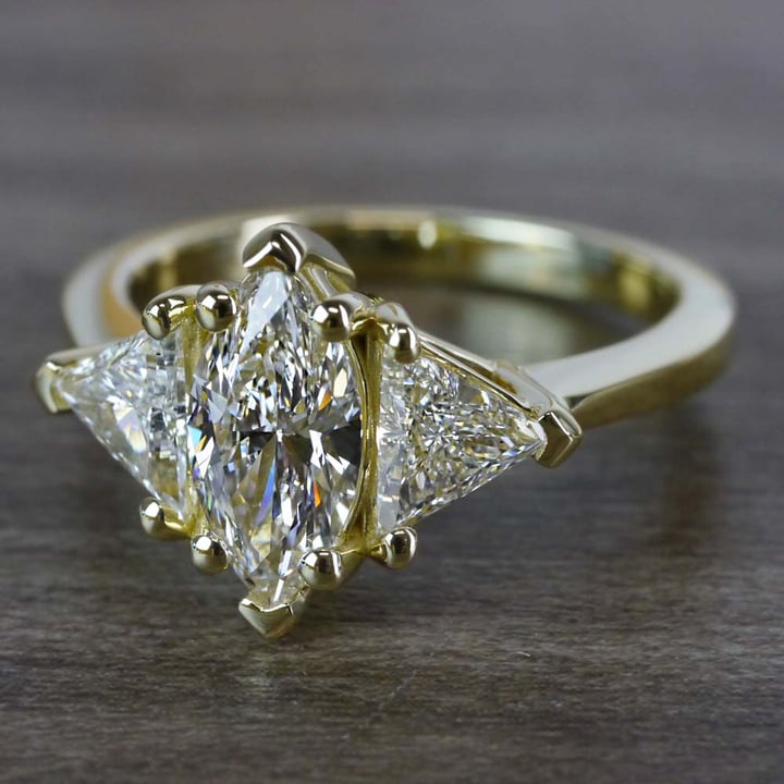 Triple Marquise Diamond Ring (1 Carat) angle 2