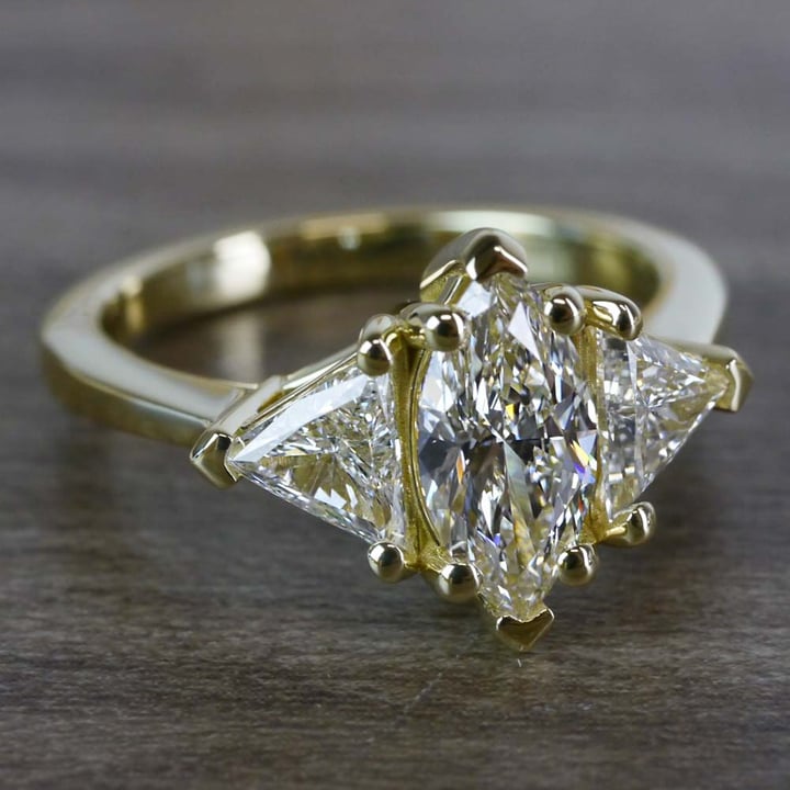 Triple Marquise Diamond Ring (1 Carat) - small angle 3